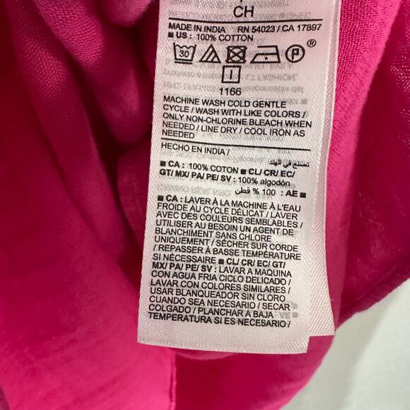 Old‎ Navy Women’s Pink Cotton Boho Dress Sz S Lightweight Split Neck - Picture 5 of 7